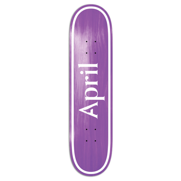 APRIL OG LOGO SKATEBOARD DECK-8.25 PURPLE