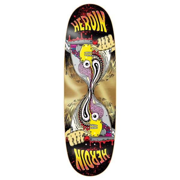 HEROIN MERGED RAZOREGG SKATEBOARD DECK-9.75 GOLD