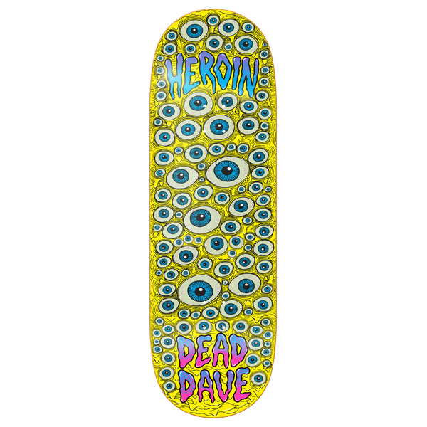 HEROIN DEAD DAVE EYES SKATEBOARD DECK-10.0 w/grip
