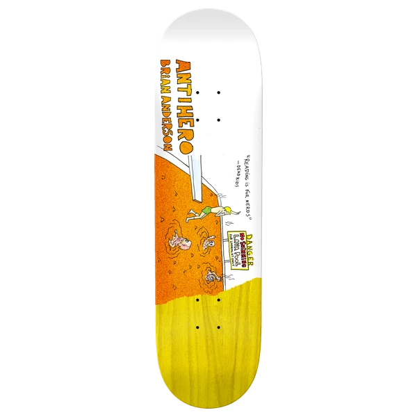 ANTI HERO ANDERSON POROUS WALKER RD3 SKATEBOARD DECK-8.75 WHITE