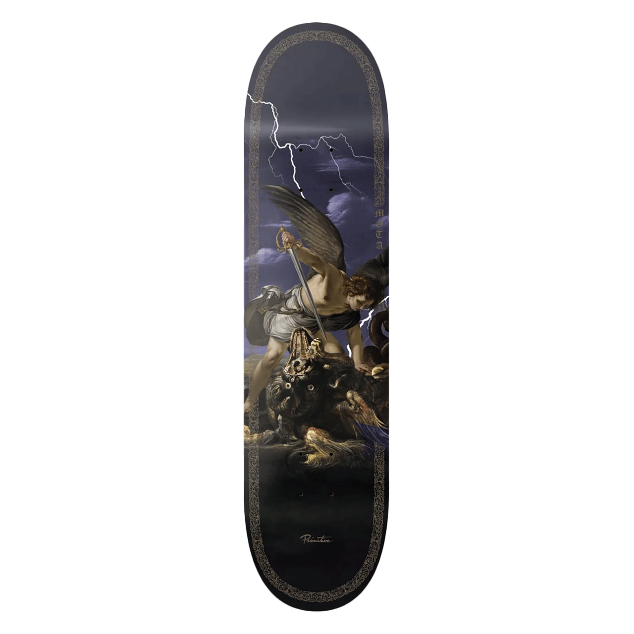 PRIMITIVE MOTA CLASH SKATEBOARD DECK-8.0 PURPLE