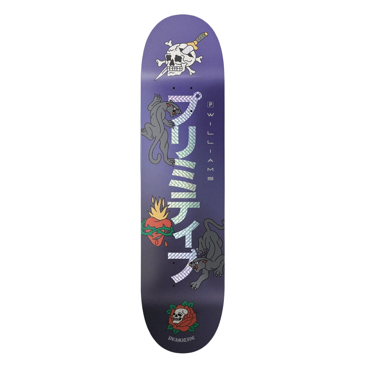 PRIMITIVE WILLIAMS OUTSIDER SKATEBOARD DECK-8.5 PURPLE