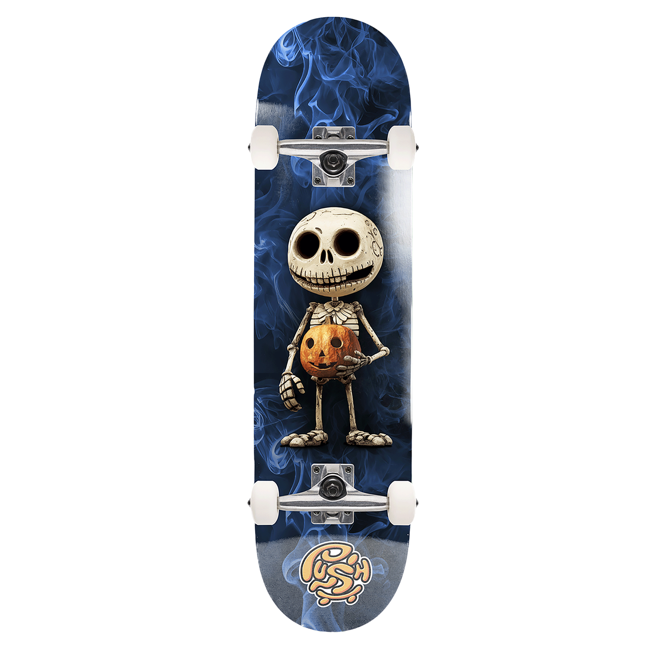 PUSH SMOKEY FP SOFT TOP SKATEBOARD COMPLETE-7.25 BLUE