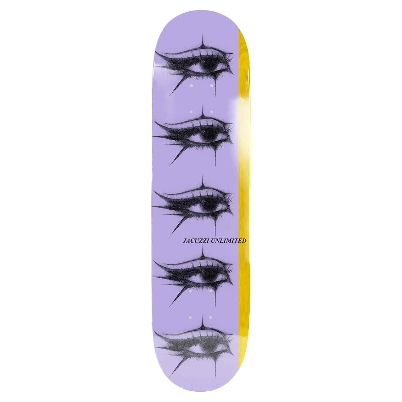 JACUZZI JET SKI EYES SKATEBOARD DECK-8.0 PUR/YEL EX7