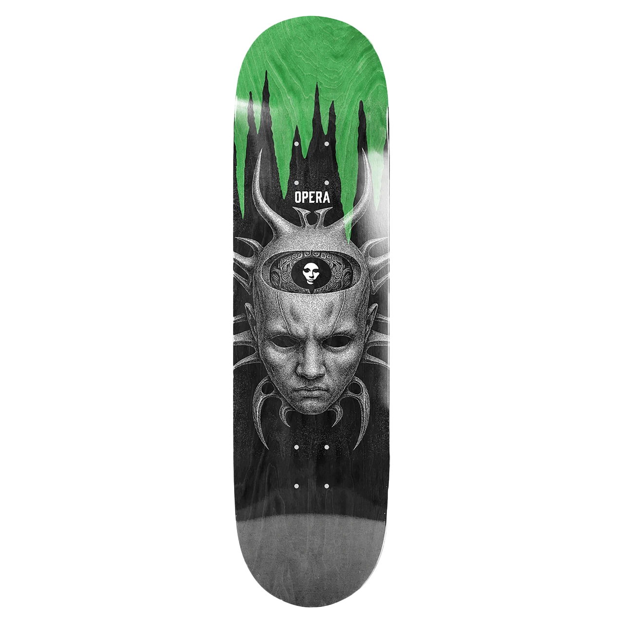 OPERA WOOD SPIDER SKATEBOARD DECK-8.75 BLACK/GREEN EX7
