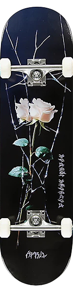 APRIL JORDAN CRACKED ROSE SKATEBOARD COMPLETE-8.5