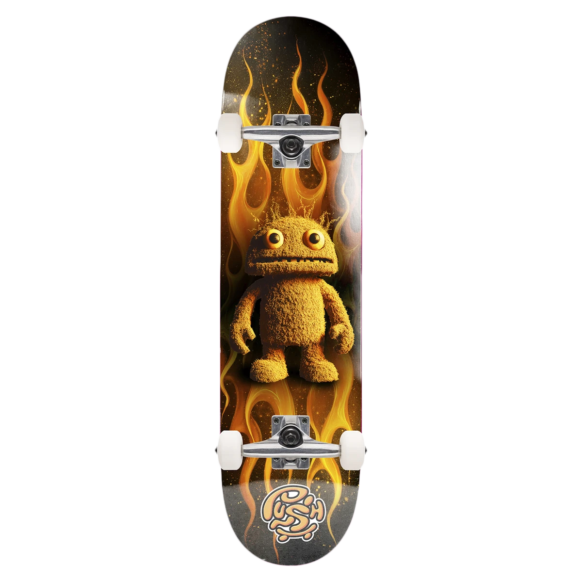 PUSH MR FURRY FP SOFT TOP SKATEBOARD COMPLETE-6.75 ORANGE