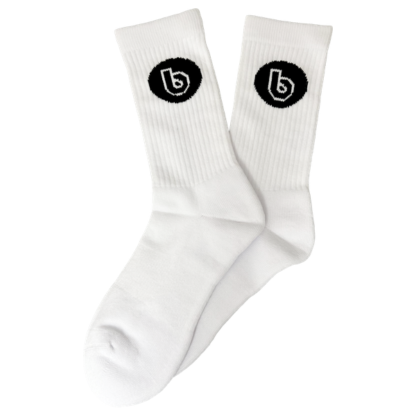 BIRDHOUSE B LOGO SOCKS WHITE