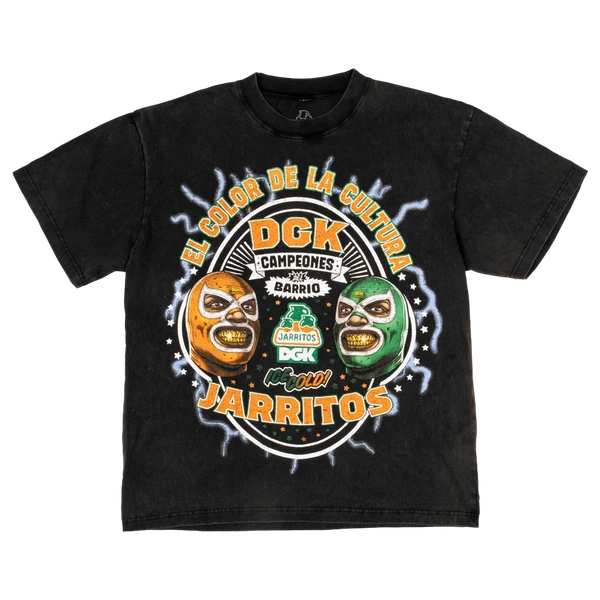DGK JARRITOS CAMPEONES BOXY SS TSHIRT XLARGE VINTAGE BLK