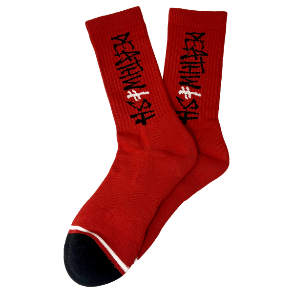 DEATHWISH DEATHSPRAY CHERRY SOCKS RED