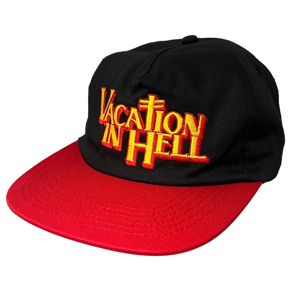 DEATHWISH VACATION SNAPBACK HAT ADJ-BLK/RED