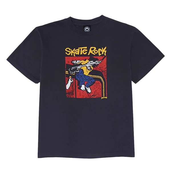 THRASHER SKATE ROCK VOL.2 VINTAGE SS TSHIRT XLARGE NAVY