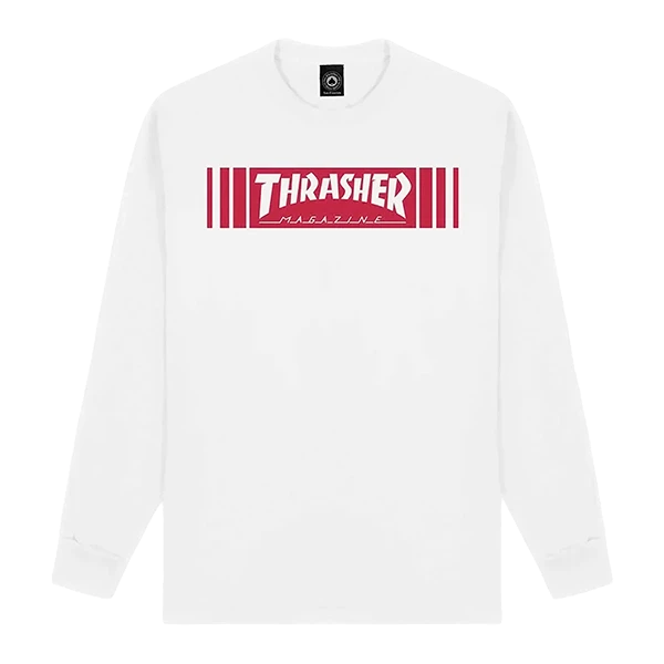 THRASHER BAR LONGSLEEVE TSHIRT MEDIUM WHITE