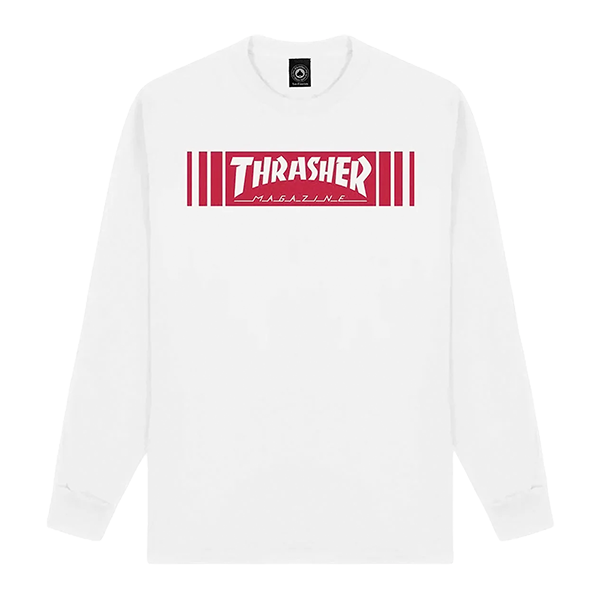 THRASHER BAR LONGSLEEVE TSHIRT XLARGE WHITE