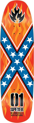 BLACK LABEL SPEYER DUKES SKATEBOARD DECK -8.88 blacklight