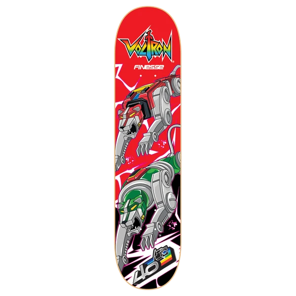 FINESSE VOLTRON 40TH LION SKATE SKATEBOARD DECK-8.25 RED