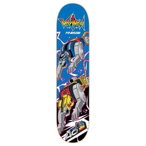 FINESSE VOLTRON 40TH LION SKATE SKATEBOARD DECK-8.25 BLUE