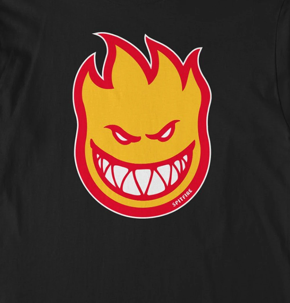 Spitfire Bighead Fill LongSleeve Tshirt Black Yellow Red XL