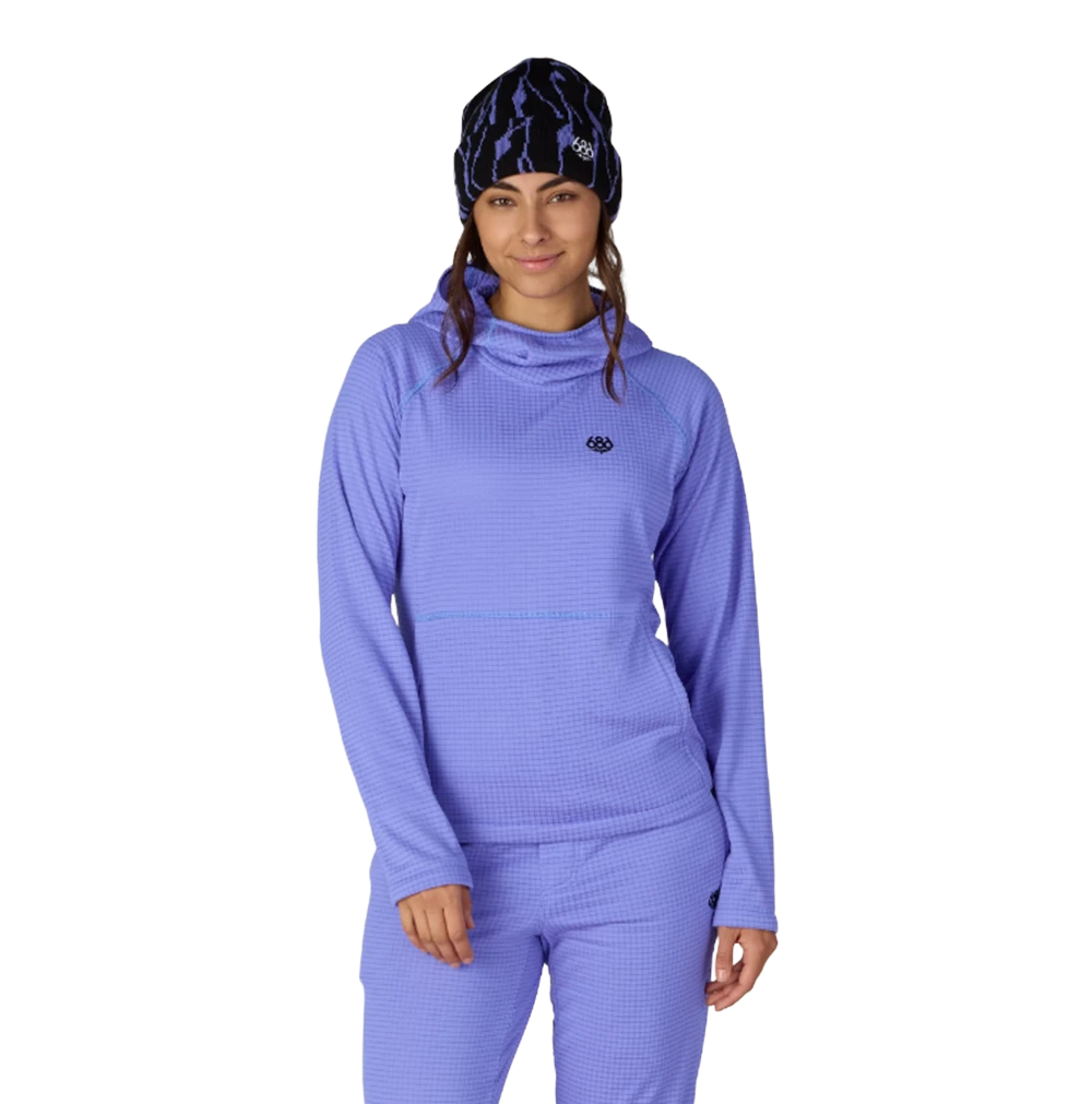 686 Mission Grid Hoody Womens Blue