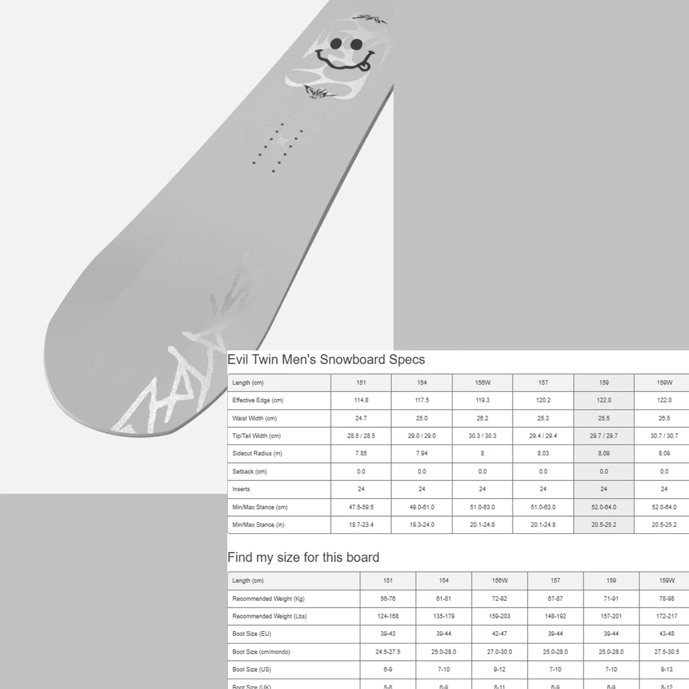 Bataleon Evil Twin Snowboard 2027 White 151