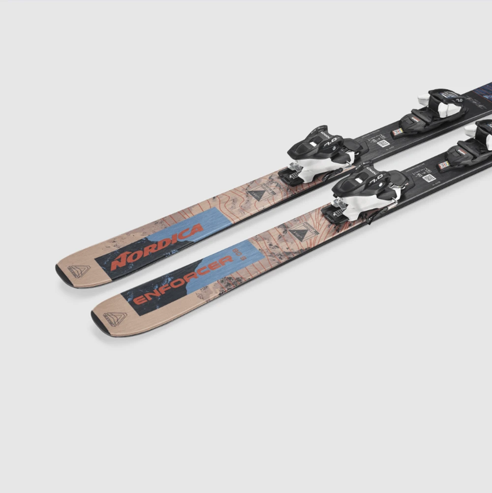 Nordica Enforcer JR 80s M7 Ski Combo Blue Grey 150