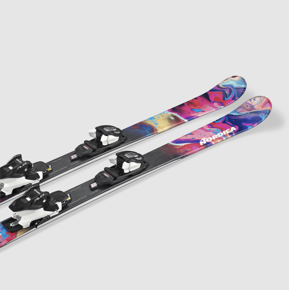 Nordica Unleashed Jr 70 Ski Combo Blue 148