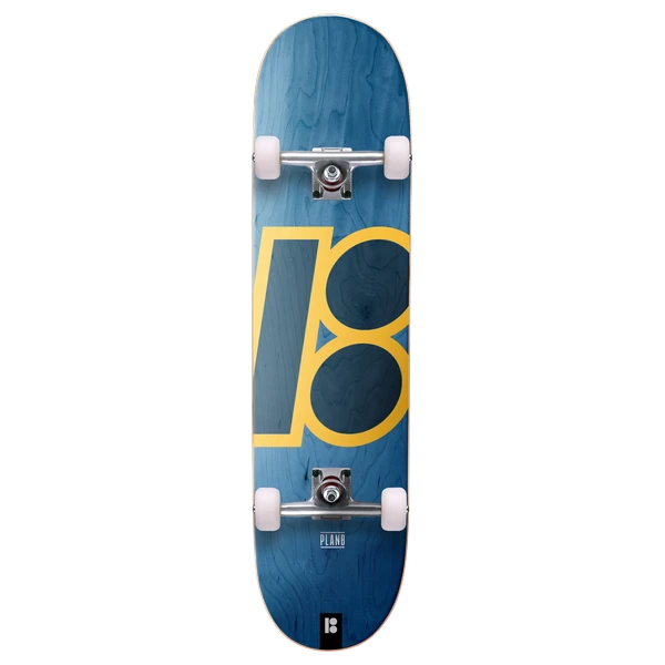 PLAN B TEAM CLASSIC STAINED SKATEBOARD COMPLETE-8.0