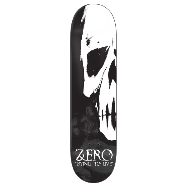 ZERO DYING TO LIVE 30YR SKATEBOARD DECK-8.5 BLK/WHT