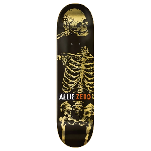 ZERO ALLIE HEADCASE 30YR SKATEBOARD DECK-8.25 GOLD FOIL