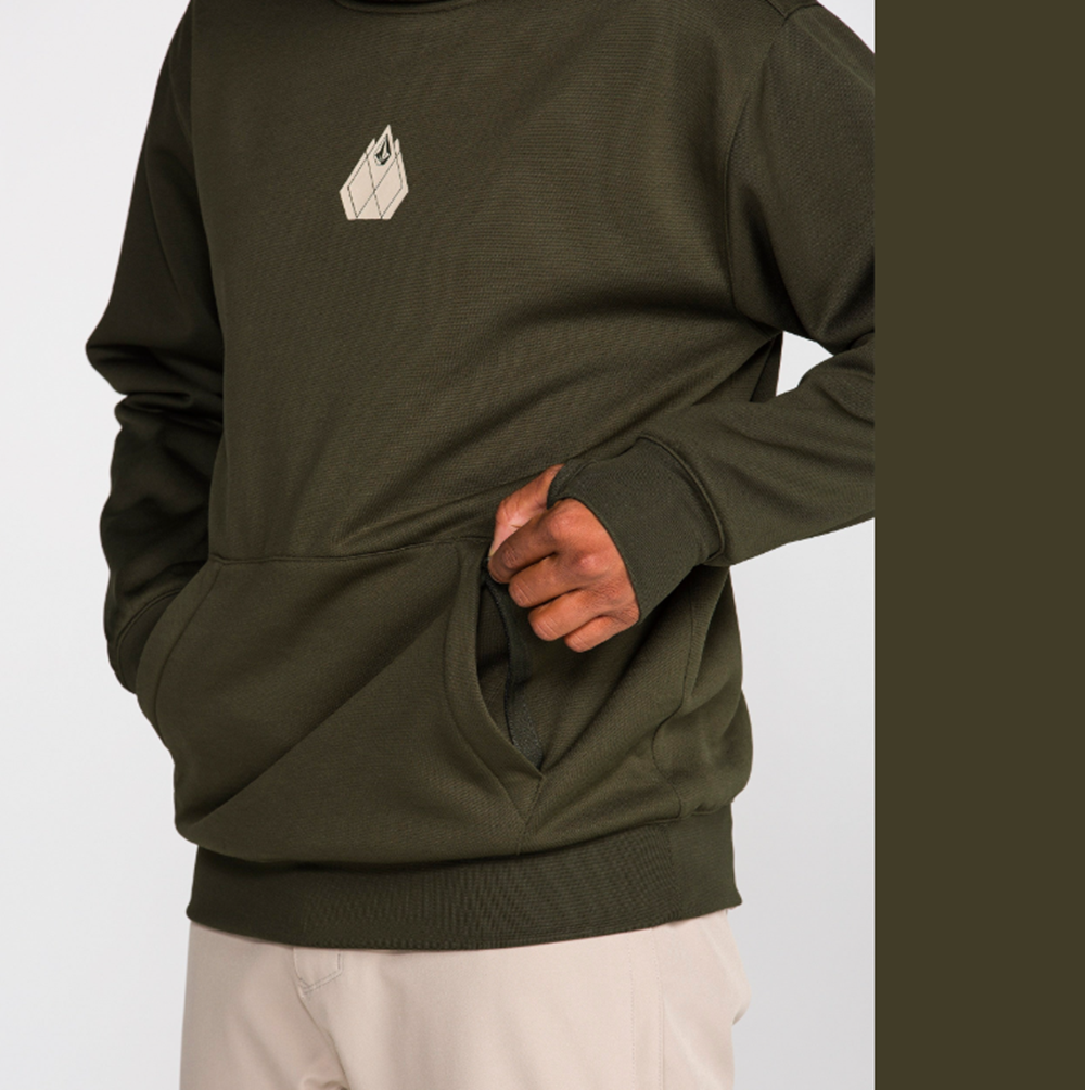 Volcom Hydro Riding Hoodie Dark Green