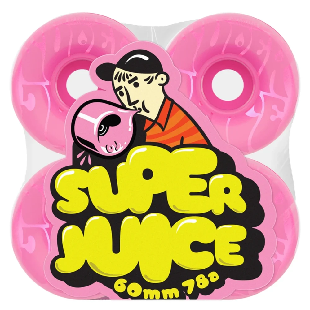 OJ Bubble Gum Super Juice Wheels Set Translucent Pink 60/78a