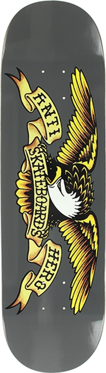 ANTI HERO CLASSIC EAGLE LARGER SKATEBOARD DECK-8.25 GREY