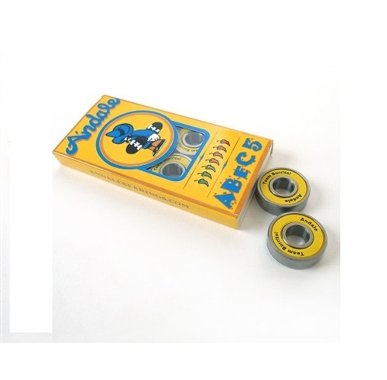 Andale Abec 5 Skate Bearings Yellow