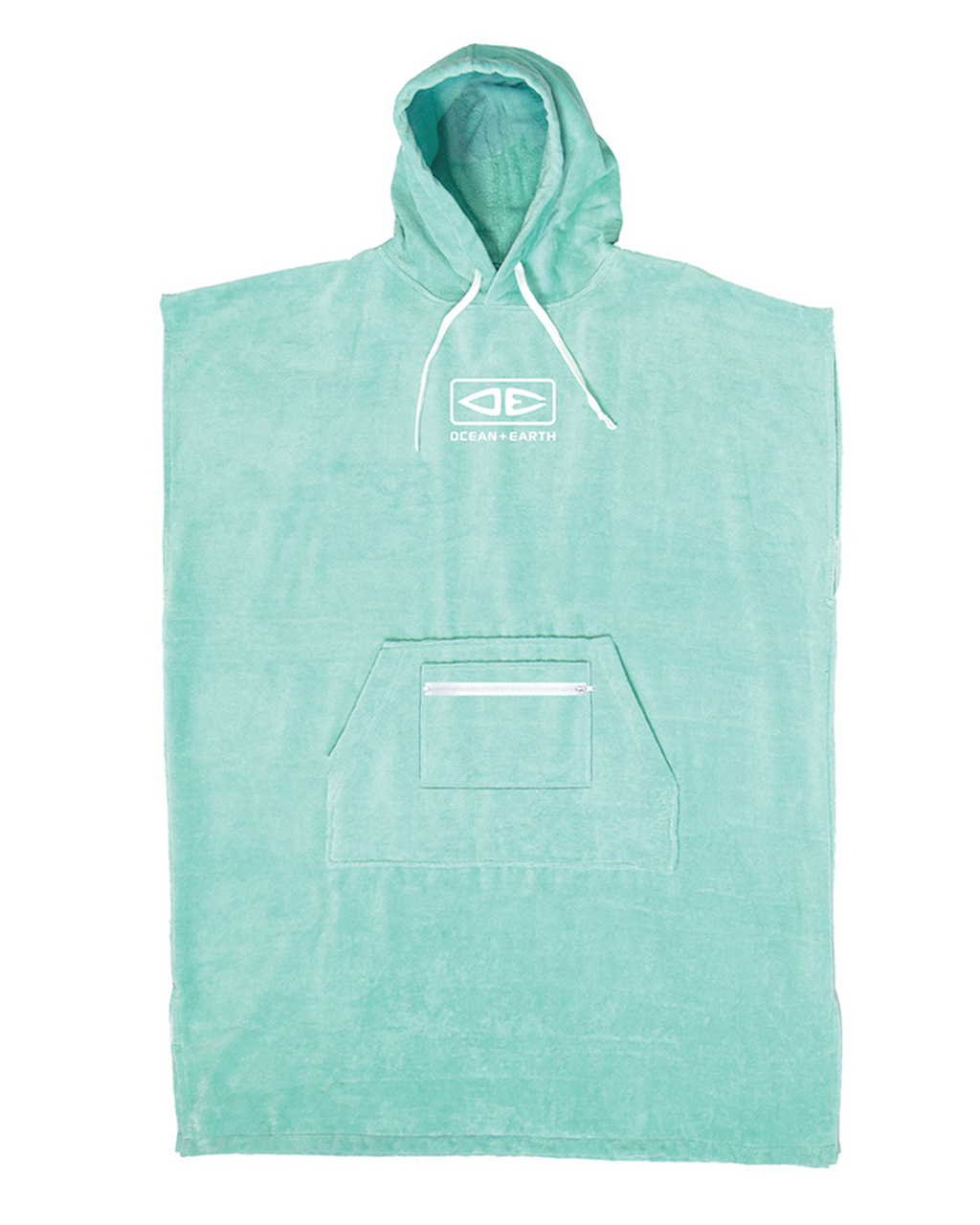 Ocean & Earth Ladies Hooded Poncho Mint OneSize