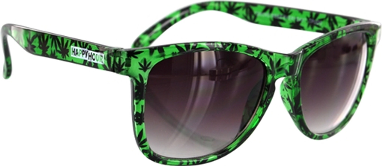 HAPPY HOUR PUDWILL HIGH TIMES BLK GRN SUNGLASSES