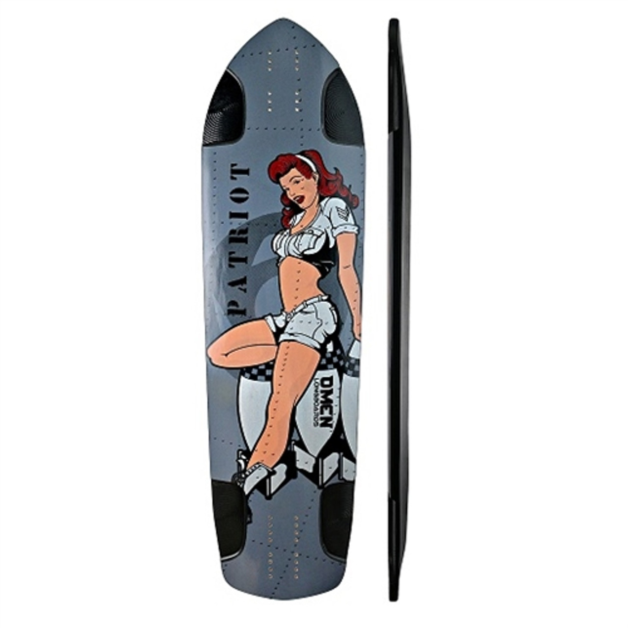 Omen Patriot Longboard Deck Grey 37x10