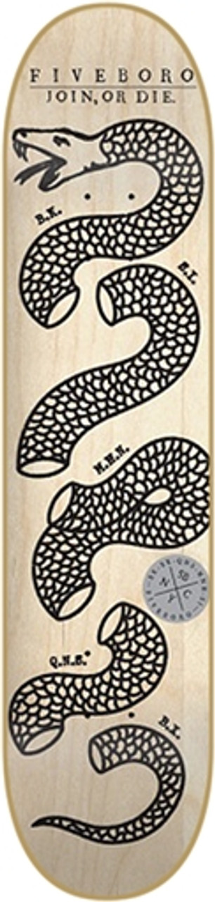 5Boro Join Or Die Skateboard Deck-8.25 Nat | Boardparadise.com