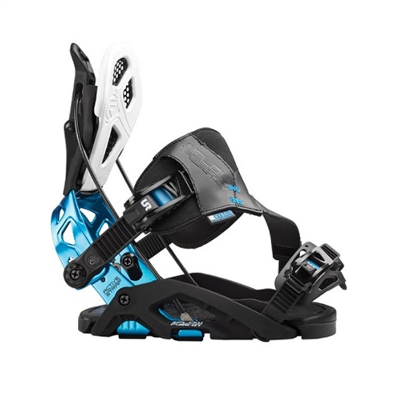 Flow 16 Fuse GT Hybrid Snowboard Bindings Mens Black Blue L (7.5-11.5)