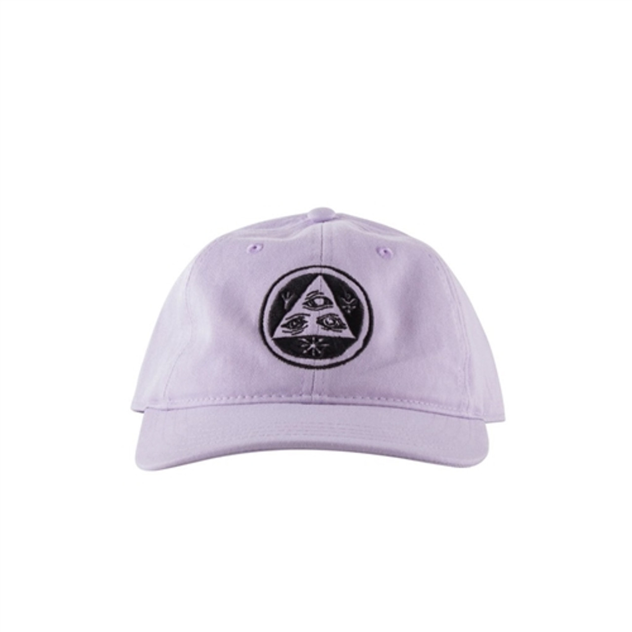 Welcome Talisman Untructured 6panel Hat Lavender Black Slider Clasp