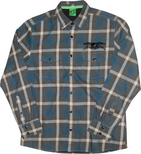 ANTI HERO DECOY FLANNEL L/S M-GREY PLAID