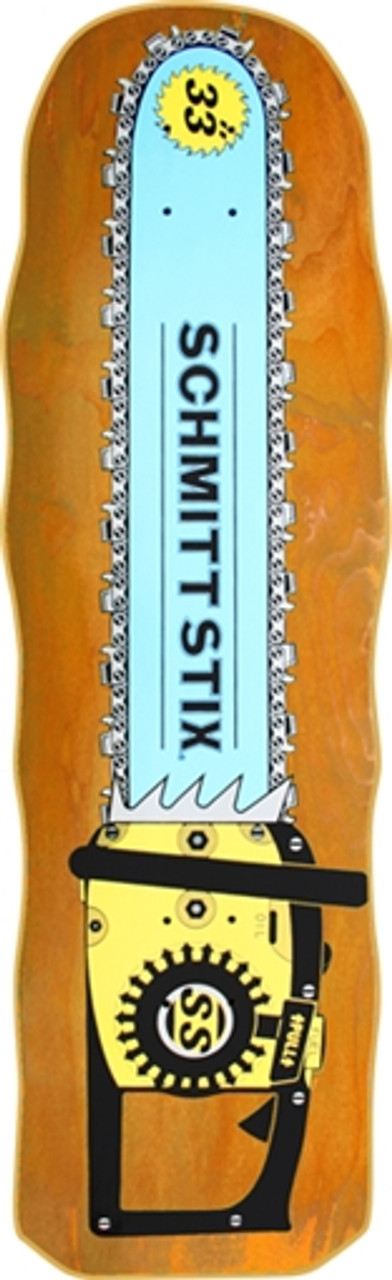 SCHMITT STIX CHAINSAW Skateboard Deck-10x33 ORANGE