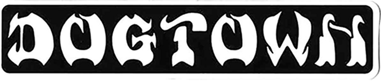 DOGTOWN BAR LOGO 8"x1.5" BLK/WHT DECAL