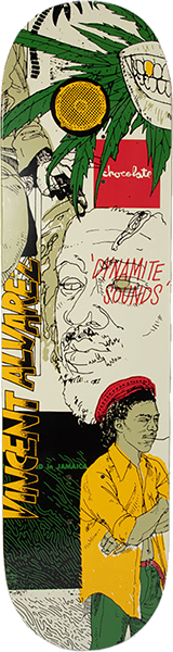 CHOCOLATE ALVAREZ SOUND SYSTEM SKATEBOARD DECK 8.25