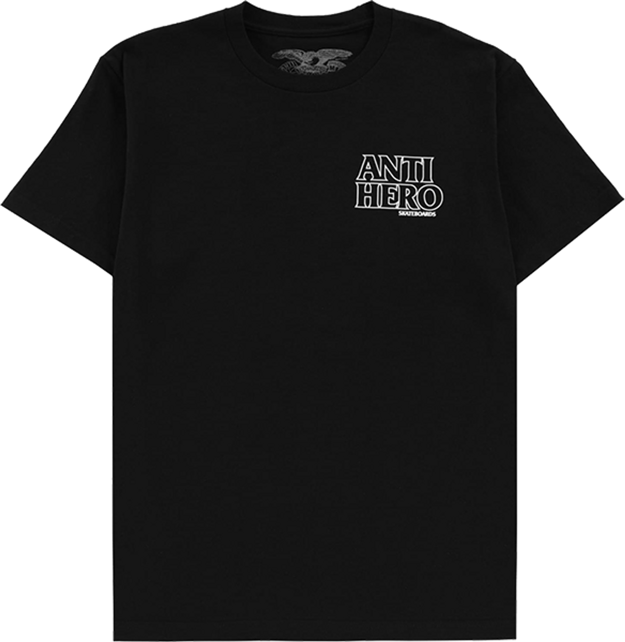 ANTI HERO LIL BLACK HERO OUTLINE SS TSHIRT SMALL BLK/WHT