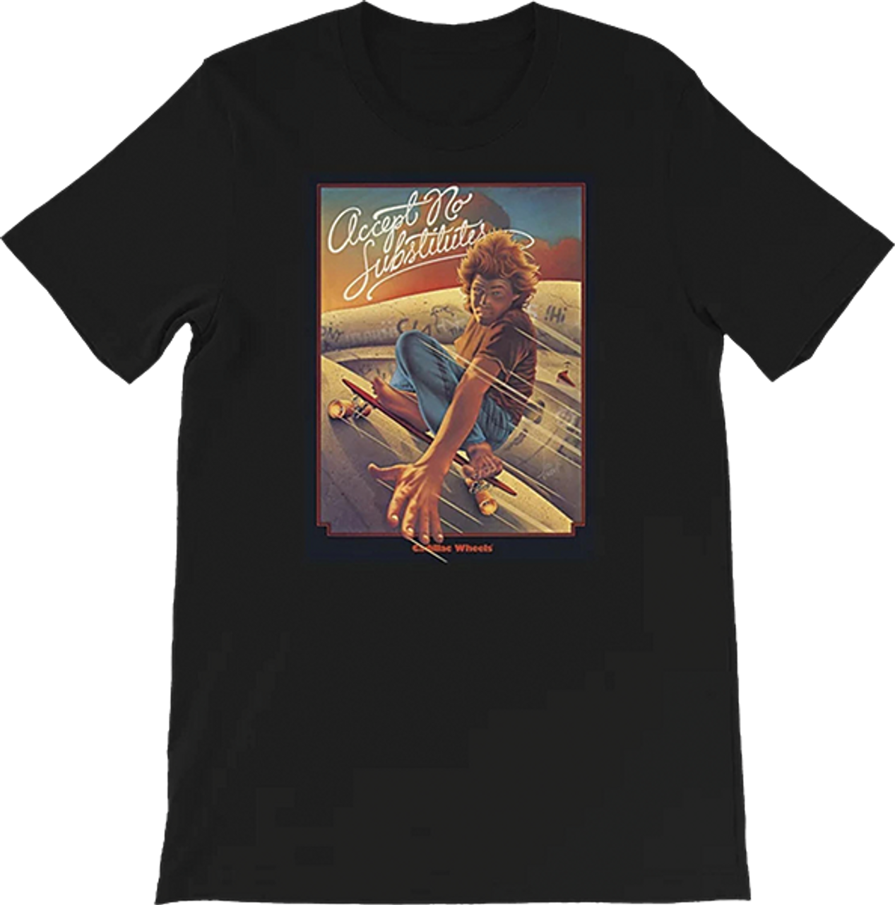 45RPM CADILLAC WHEELS SS TSHIRT LARGE  BLACK