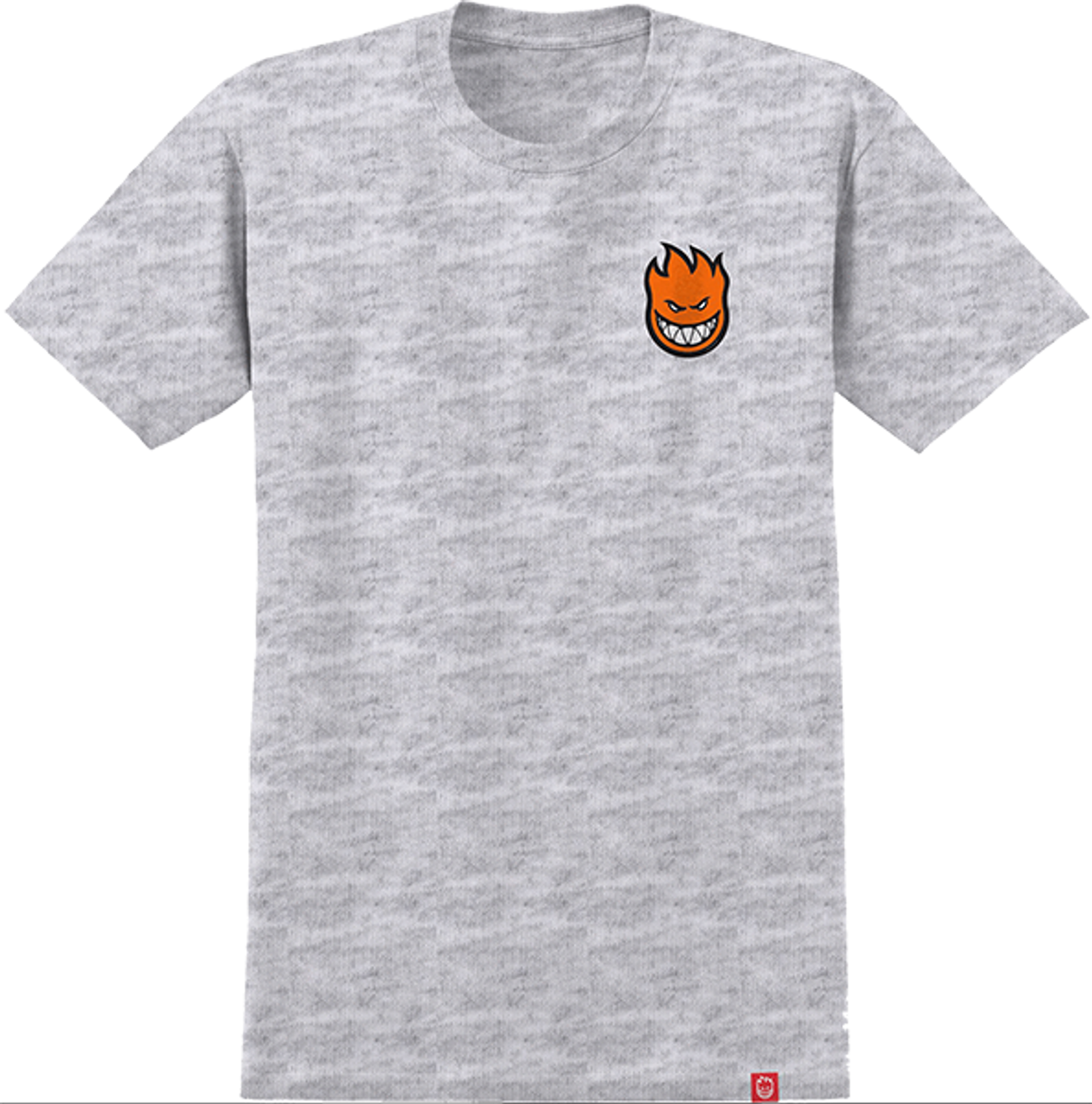 SPITFIRE LIL BIGHEAD FILL SS TSHIRT SMALL ASH GREY/ORG