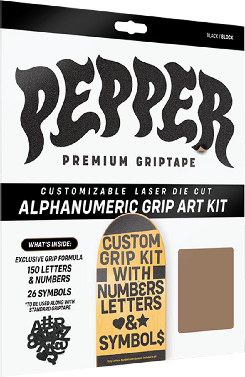 PEPPER CUSTOM GRIP KIT DIE-CUT PIECES ALPHANUMERIC