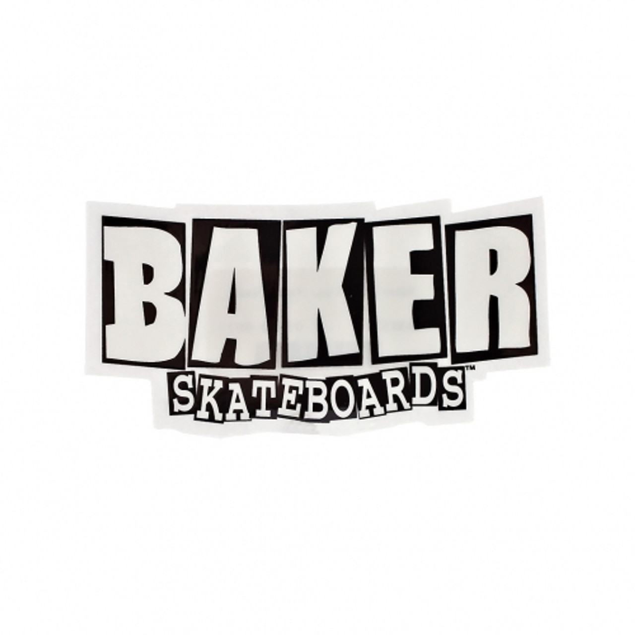 Baker Brand Logo Sticker Small Black White 4inch