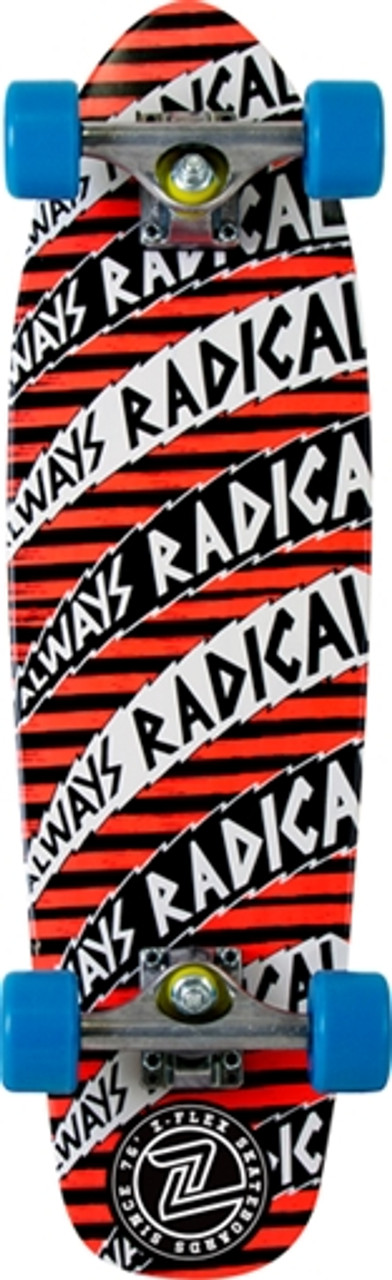 スケートボード always Z-Flex Always Radical Skateboard Complete-7.75X27 Org/Blue