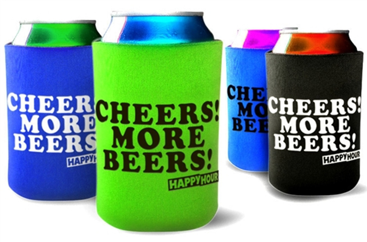 Happy Hour Cheers Beers Coozie Aqua